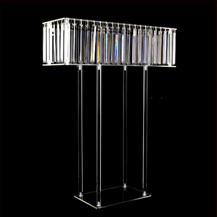 Vestuvių rekvizitai, stačiakampiai, geležiniai, galvanizuoti krištolo dekoratyviniai stalo gėlių reikmenys, vestuvių salės pokylių salės dekoravimo papuošalai