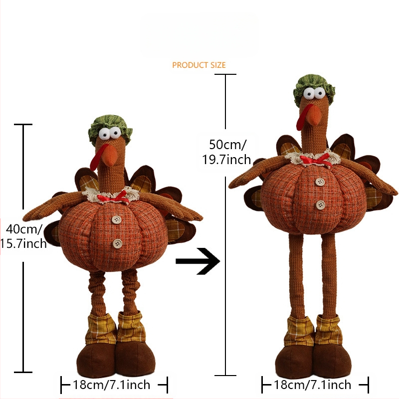 Διασυνοριακά Νέα Προϊόντα Τηλεσκοπικά Στολίδια Διακόσμησης Γαλοπούλας για την Ημέρα των Ευχαριστιών, Φθινοπωρινή Διακόσμηση Σπιτιού σε Σχήμα Κολοκύθας, Κούκλα με Καπέλο