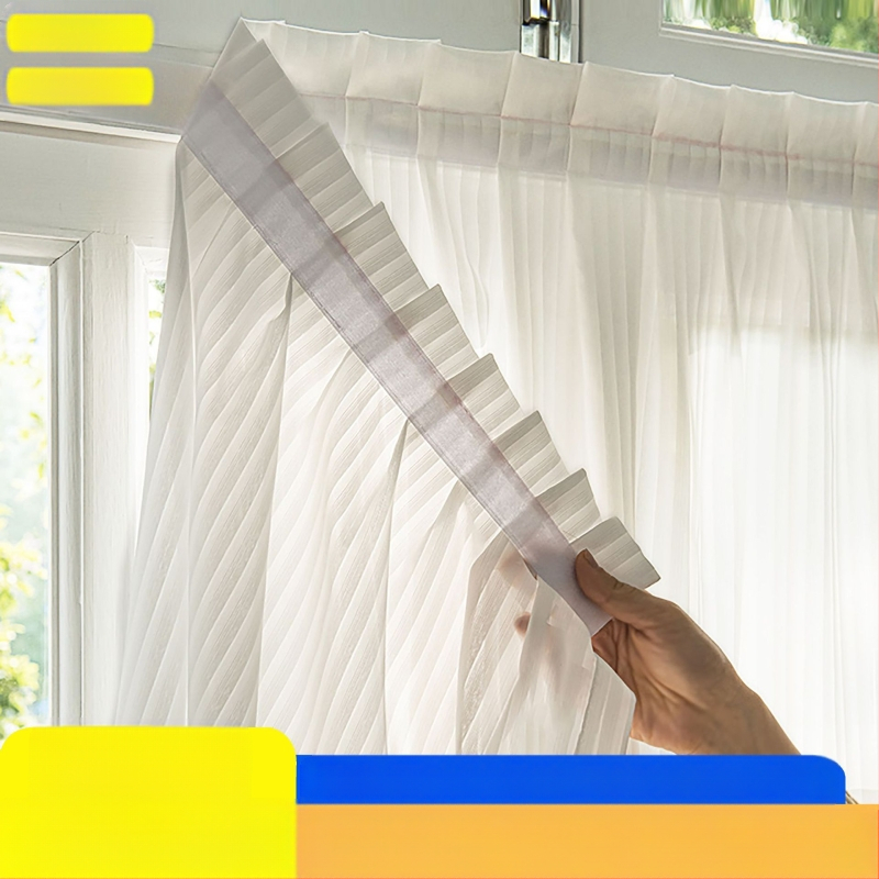 Piiriülene väliskaubandus Veneetsia lõngast kardin Marli kardin Takjapaelaga augustamata paigaldus Isekleepuv läbipaistev lühike marli kardin