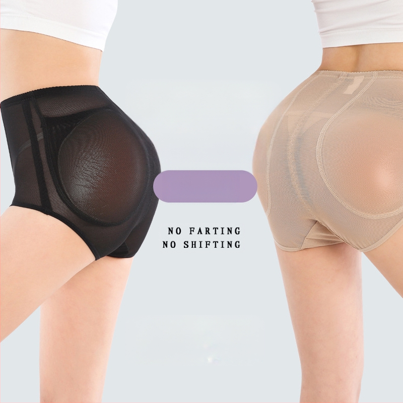 Silikoonist võltspepu aluspesu naistele puusa tõstmiseks mõeldud seksikad virsikuvärvi puusapadjaga puusa vormivad püksid pluss padjaga puusa vormivad püksid