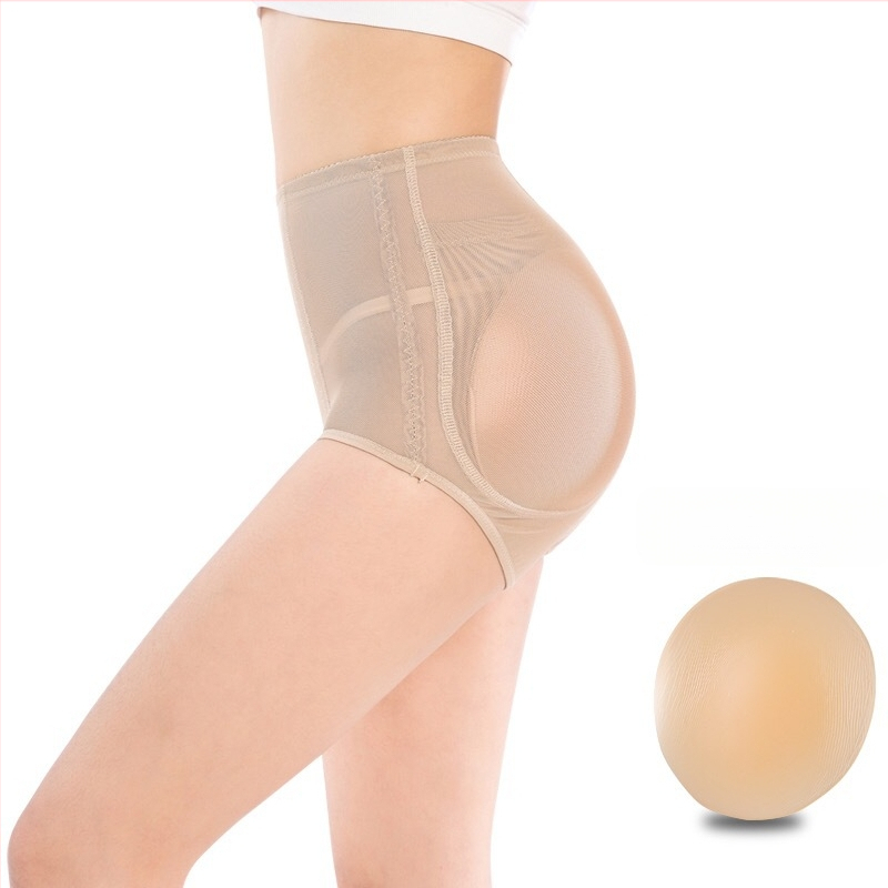 Silikoonist võltspepu aluspesu naistele puusa tõstmiseks mõeldud seksikad virsikuvärvi puusapadjaga puusa vormivad püksid pluss padjaga puusa vormivad püksid