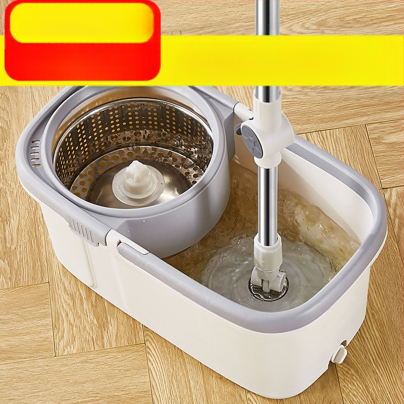 Κουβάς σφουγγαρίστρας γενικής χρήσης για γρήγορο στέγνωμα με καθαρισμό σε ένα βήμα, απορροφητικό, διπλής χρήσης για υγρό και στεγνό καθάρισμα, επίπεδη σφουγγαρίστρα χωρίς χέρια για τεμπέληδες