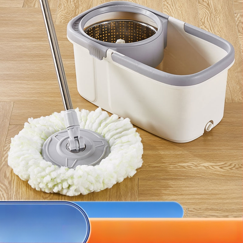 Κουβάς σφουγγαρίστρας γενικής χρήσης για γρήγορο στέγνωμα με καθαρισμό σε ένα βήμα, απορροφητικό, διπλής χρήσης για υγρό και στεγνό καθάρισμα, επίπεδη σφουγγαρίστρα χωρίς χέρια για τεμπέληδες