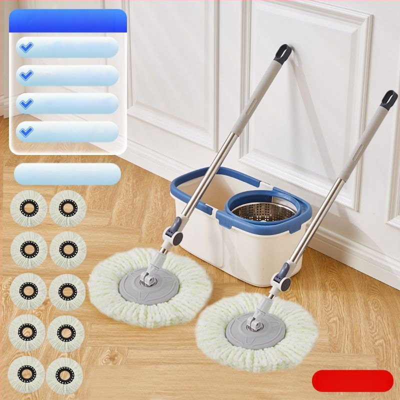 Κουβάς σφουγγαρίστρας γενικής χρήσης για γρήγορο στέγνωμα με καθαρισμό σε ένα βήμα, απορροφητικό, διπλής χρήσης για υγρό και στεγνό καθάρισμα, επίπεδη σφουγγαρίστρα χωρίς χέρια για τεμπέληδες