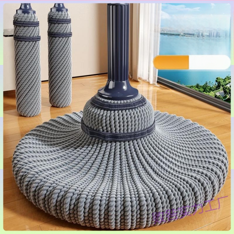 Σφουγγαρίστρα αυτοστίψιμη χωρίς χέρια για οικιακή χρήση, Μεγάλη σφουγγαρίστρα με κεφαλή για στεγνή και υγρή χρήση, Περιστρεφόμενη τεμπέλα σφουγγαρίστρα, Μεγάλη σφουγγαρίστρα με κεφαλή