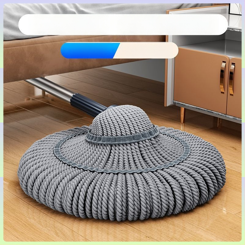 Σφουγγαρίστρα αυτοστίψιμη χωρίς χέρια για οικιακή χρήση, Μεγάλη σφουγγαρίστρα με κεφαλή για στεγνή και υγρή χρήση, Περιστρεφόμενη τεμπέλα σφουγγαρίστρα, Μεγάλη σφουγγαρίστρα με κεφαλή