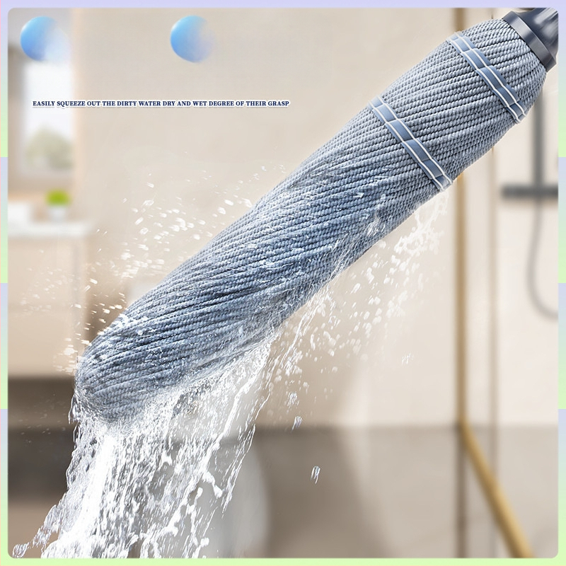 Σφουγγαρίστρα αυτοστίψιμη χωρίς χέρια για οικιακή χρήση, Μεγάλη σφουγγαρίστρα με κεφαλή για στεγνή και υγρή χρήση, Περιστρεφόμενη τεμπέλα σφουγγαρίστρα, Μεγάλη σφουγγαρίστρα με κεφαλή