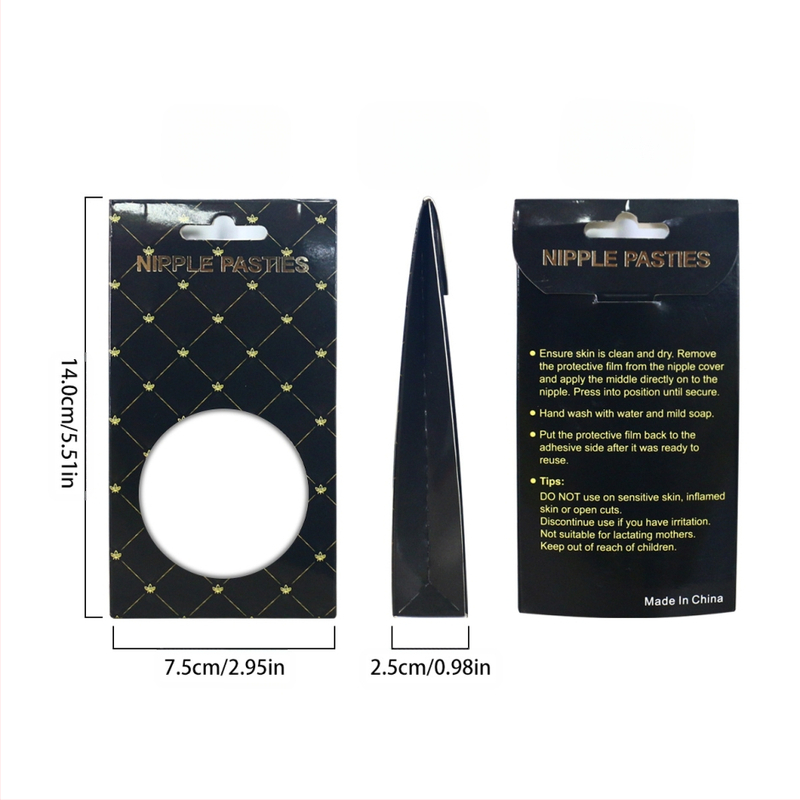 Tehase otsetarne täielikud ingliskeelsed juhised musta ühekordselt kasutatava rinnapasta pakendikarbi jaoks, mida saab korrata rinnapasta värvikarbis ilma LOGOta