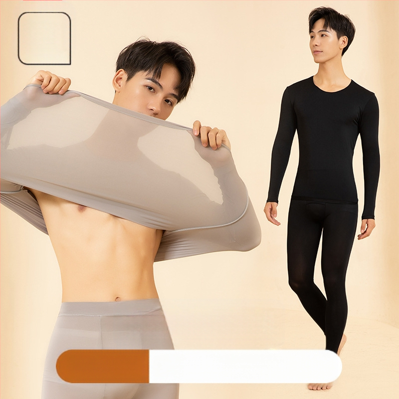 Hüaluroonhappega niisutavad soojad pikkade varrukatega püksid meeste nahka kaunistavad rõivakostüümid termiline aluspesu soojendusega sügisriided pikad aluspüksid