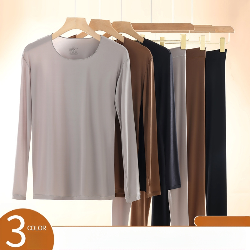 Hüaluroonhappega niisutavad soojad pikkade varrukatega püksid meeste nahka kaunistavad rõivakostüümid termiline aluspesu soojendusega sügisriided pikad aluspüksid