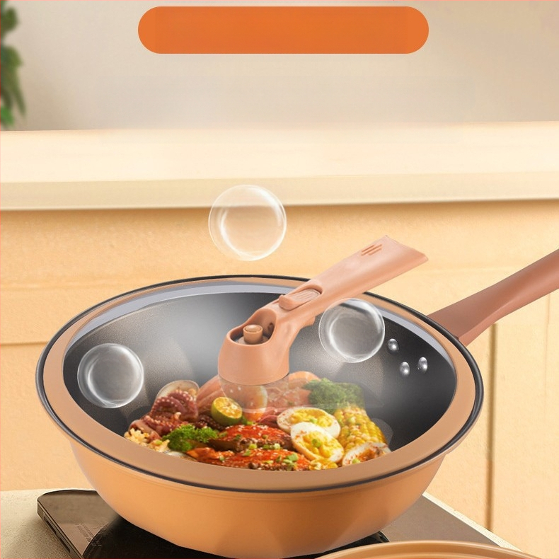 Uus multifunktsionaalne savipott aurutiga, lameda põhjaga wok-pann, katmata tervisepott, aurutamiseks ja keetmiseks mõeldud kõik-ühes pott kingitusena