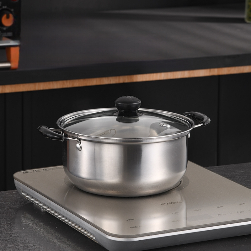 Διασυνοριακά μαγειρικά σκεύη από ανοξείδωτο ατσάλι, σετ 6 τεμαχίων, σετ εξαγωγής, σετ κατσαρόλας με λαβή ψησίματος, σετ δώρου 16-20cm