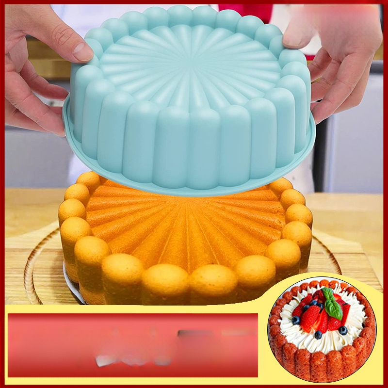 Gamyklos didmeninė prekyba tiesioginiais pardavimais silikonine torto forma, apvali, aukštai temperatūrai atspari, „pasidaryk pats“ „Charlotte“ kepimo forma