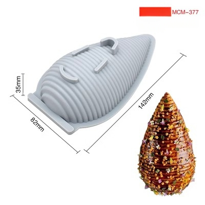 Vieno sriegio alyvuogių kriauklės putėsių forma dryžuota vandens lašo formos prancūziško maisto pateikimo silikoninė forma šokolado kepimo šlifavimo įrankis