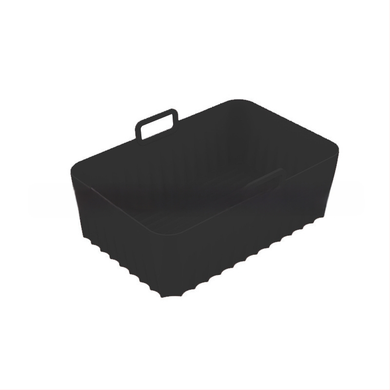 Stačiakampė oro gruzdintuvės silikoninė kepimo skarda, oro gruzdintuvės silikoninis kilimėlis, oro gruzdintuvės silikoninis puodas