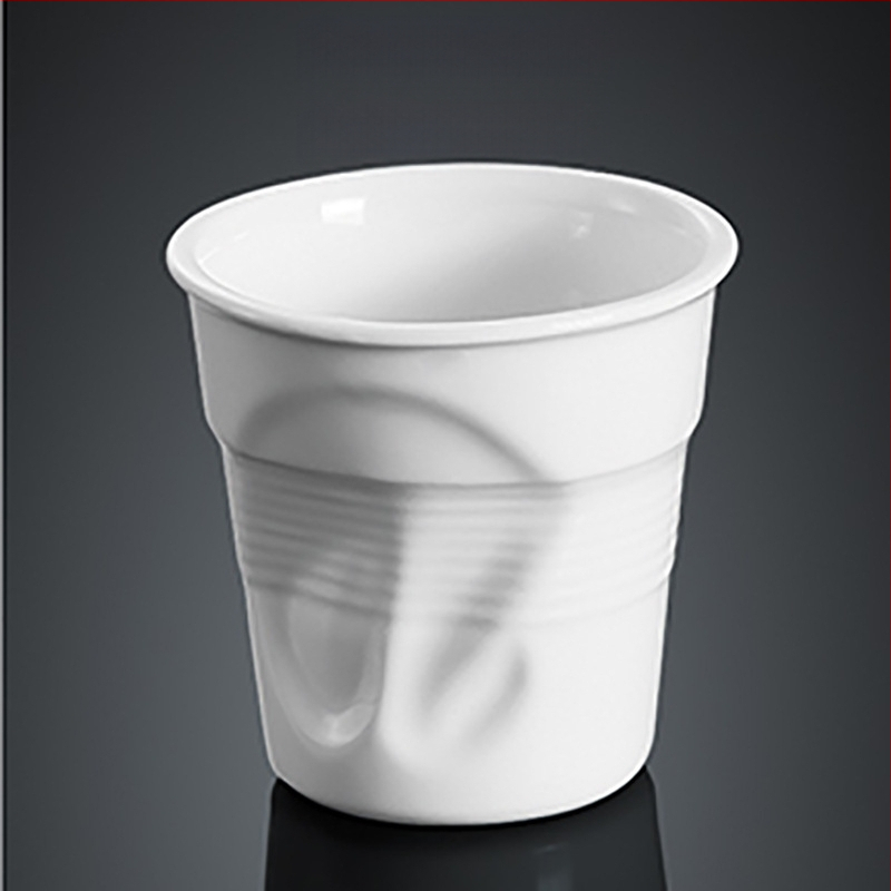 „Creative Ins“ keraminis plisuotas puodelis, asmeninis kavos puodelis, paprastas netaisyklingas biuro puodelis, vandens puodelis, pusryčių puodelis