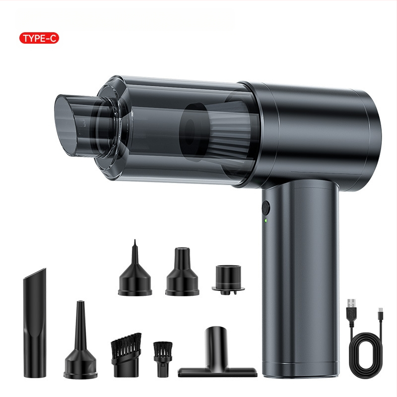 Automobilinis dulkių siurblys bešepetis variklis Rankinis didelio siurbimo galios siurbimo ir pūtimo „viskas viename“ nešiojamas plaukų džiovintuvas tarpvalstybinis dulkių pūstuvas