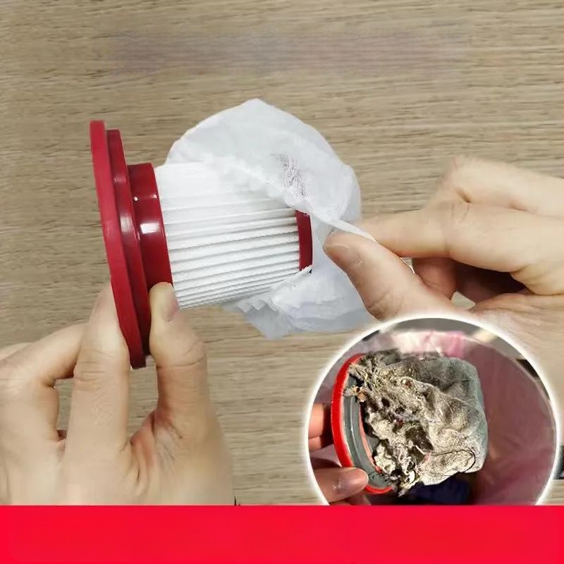 Ühekordselt kasutatav tolmuimeja filtrielement, filter, mittekootud tolmukott, tolmukindel, hingav, elastne, majapidamises kasutatav universaalne võrgust kate