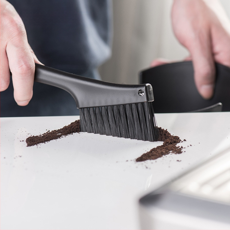 Šlifavimo kavos pupelių aparato valymo šepetys, kavos miltelių šepetys, dvigubas šepetys, kavos parduotuvės baro šepetys, nailono šepetys, kavos aparatas