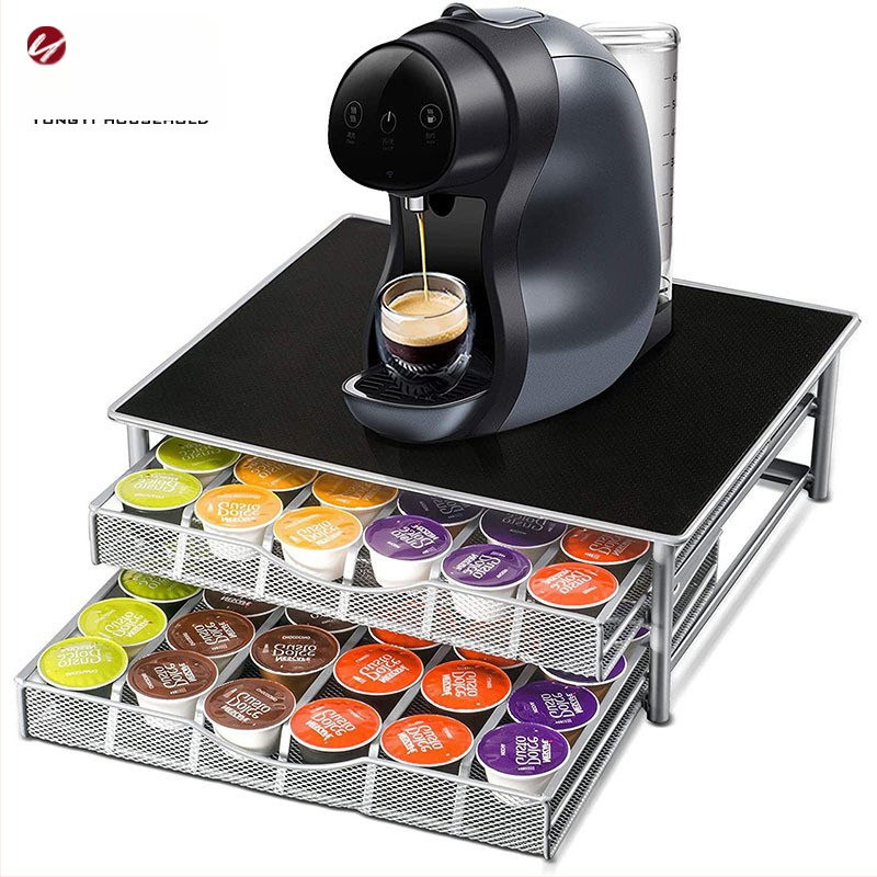 „Yongyi“ gamyklos tarpvalstybinis tiekimas „Duoqu Kusi“ kapsulių stalčius, dviejų sluoksnių laikymo stalčius, kavos kapsulių stovas, 72 grūdai