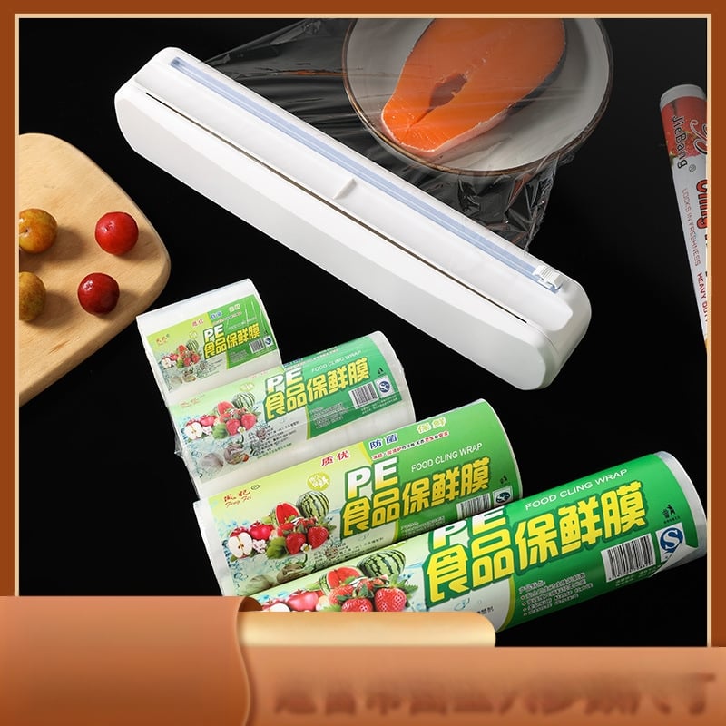 Iminapaga plastist wrap lõikur plastist wrap köök ühekordne tihendus reguleeritav pakkimine iminapaga lõikekast