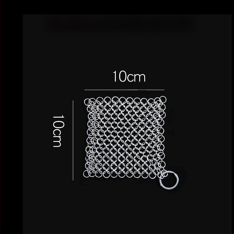 Virtuvės puodų plovimo tinklo valymo rutulinis puodų šepetys grandinėje, 316 nerūdijančio plieno vielos rutulinis puodų šepetys, valymo šepetys, indų plovimo šepetys