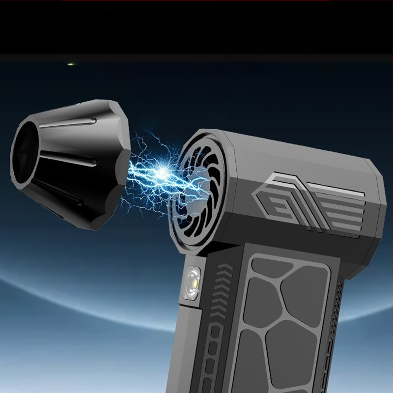 2025 Nešiojamas smurtinis turboventiliatorius Mini apšvietimas Kempingas Lauko 130000 apsisukimų didelės spartos rankinis dulkių pūstuvas