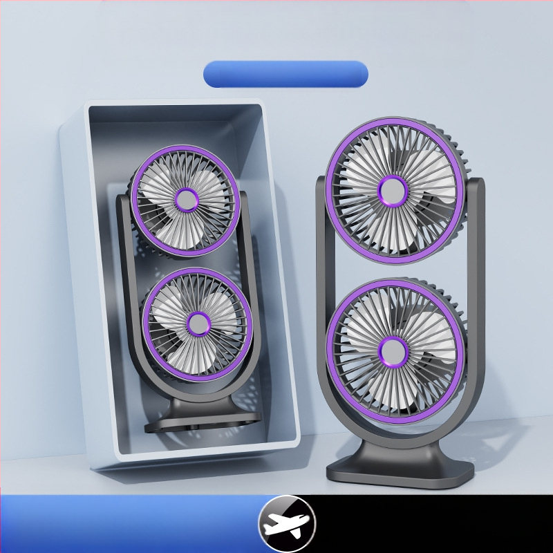 Διασυνοριακό Εξωτερικό Εμπόριο Νέος Ανεμιστήρας Διπλής Κεφαλής για Επιφάνεια Εργασίας Γραφείου, Κοιτώνας Γραφείου, Κατασκευαστής Ανεμιστήρα Διπλής Επίστρωσης, Ανεμιστήρας Κυκλοφορίας Αέρα Υψηλού Ανέμου