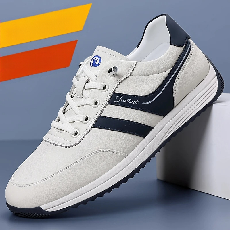 Vyriški para batai 2025 m. nauji pirmojo sluoksnio karvės odos vyriški užsegami minkštu padu „Forrest Gump“ batai, kvėpuojantys sportiniai laisvalaikio batai