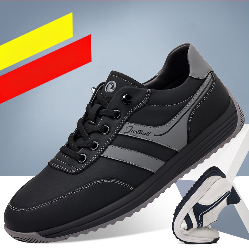 Vyriški para batai 2025 m. nauji pirmojo sluoksnio karvės odos vyriški užsegami minkštu padu „Forrest Gump“ batai, kvėpuojantys sportiniai laisvalaikio batai