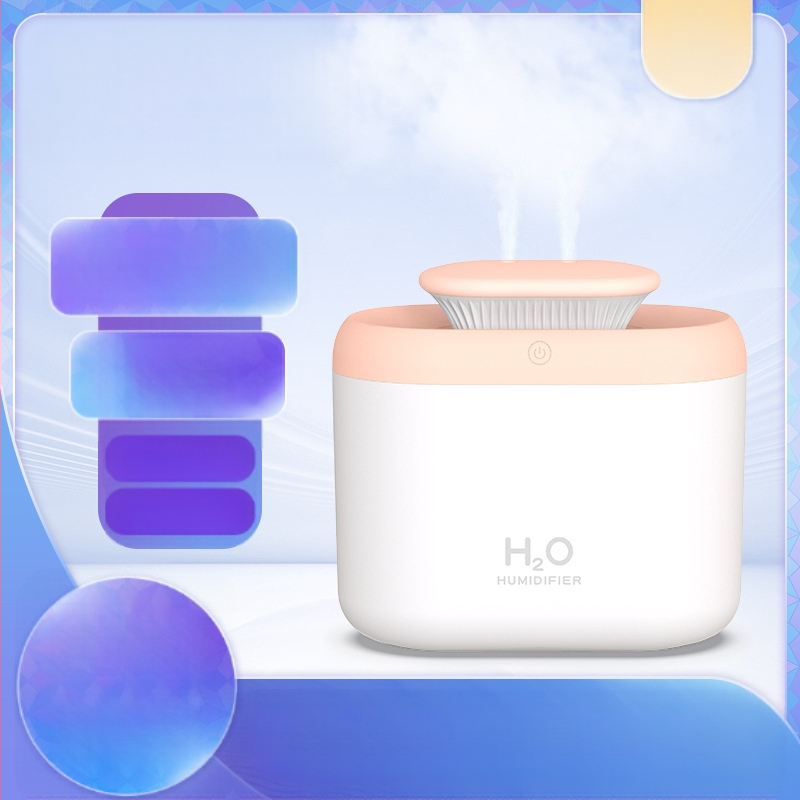 Gamyklinis didelės talpos dvigubo purškimo drėkintuvas, buitinis, naujas, mini, 3,3 l, spalvingas, mažas, purškiamas oro valytuvas