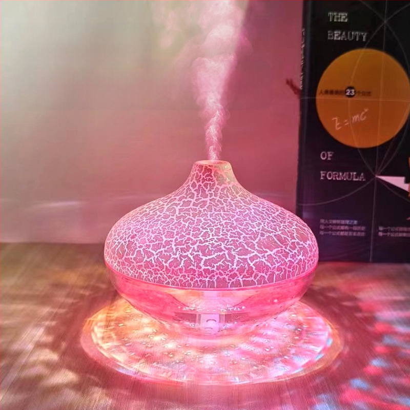 Naujas darbalaukio krištolo kreko rutulinis drėkintuvas, spalvinga atmosfera, šviesos palapinė, tylus purškimas, tarpvalstybinis karštas modelis