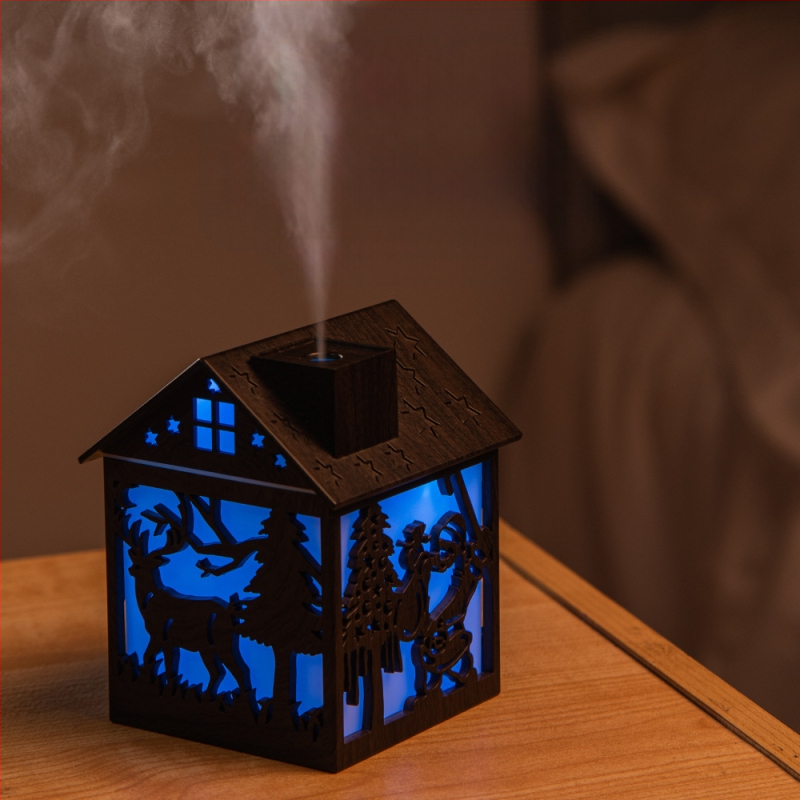 Naujas kalėdinis elementų drėkintuvas Kalėdų Senelio Kalėdų eglutė Kalėdų namelis Švelnus ir ryškus spalvingas šviesos drėkintuvas