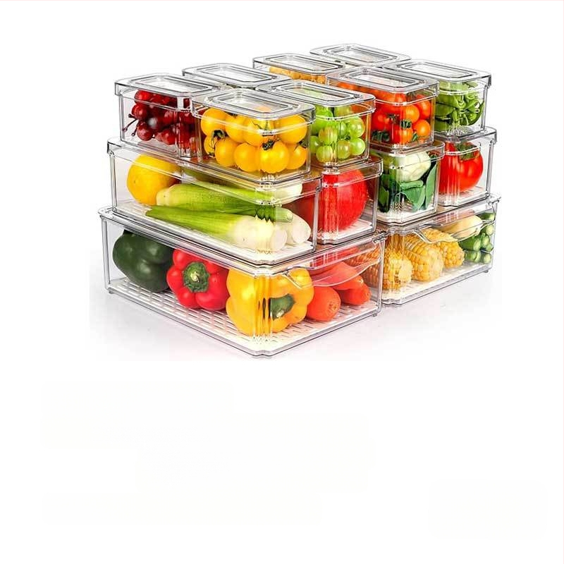 Határokon átnyúló raktáron, benyomható és összecsukható, fedeles hűtőszekrény tárolódobozzal, átlátszó, élelmiszeripari minőségű kisállat tárolódoboz konyhai tárolódobozzal