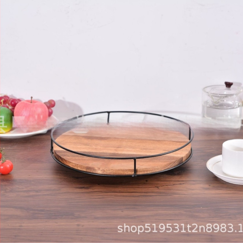 Tarpvalstybinis medinis prieskonių laikymo stovas, apvalus medinis kosmetikos laikymo stovas, nešiojamas medžio masyvo įvairių daiktų laikymo stovas