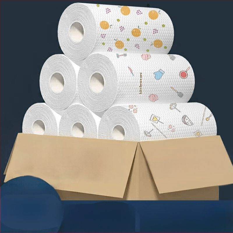 Vienkartinė drėgna ir sausa indų plovimo šluostė virtuvei, nesugerianti aliejaus, buitinės valymo šluostės didmeninė prekyba