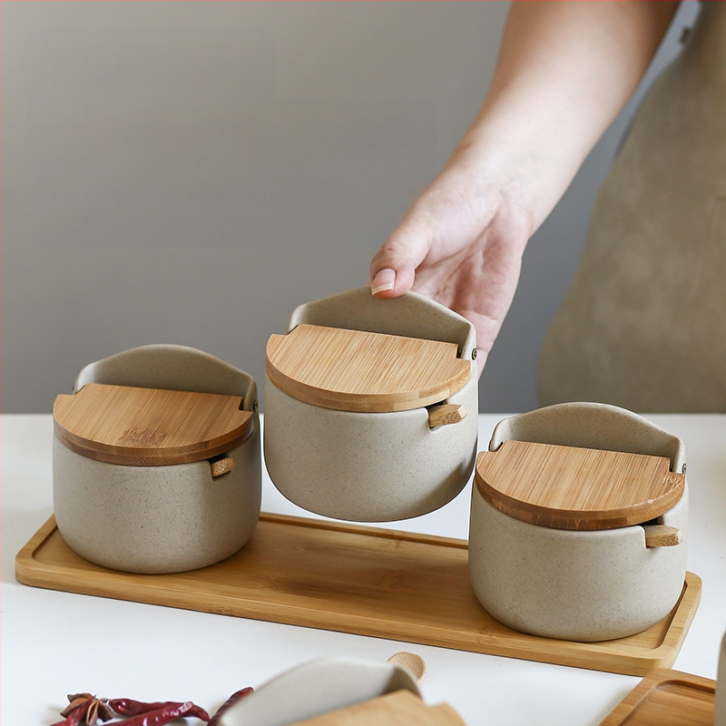 Jaapani Ins uhke köögimaitseainepurgi maitseainekarbi komplekt majapidamises keraamiline maitseainepurk soolapurk kaanega uus toode