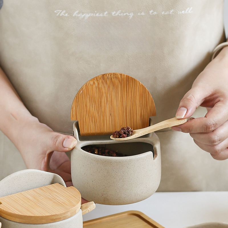 Jaapani Ins uhke köögimaitseainepurgi maitseainekarbi komplekt majapidamises keraamiline maitseainepurk soolapurk kaanega uus toode