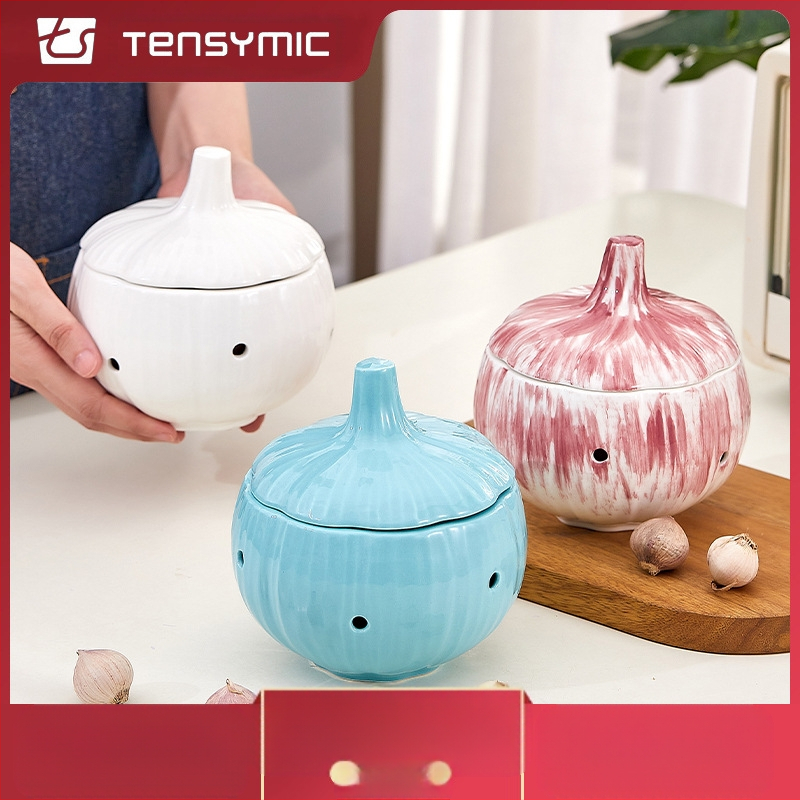 Piiriülene uus õõnes küüslaugupurk majapidamisköögi hoiupurk niiskuskindel ja hallituskindel küüslaugu hoiupurk keraamiline suletud purk