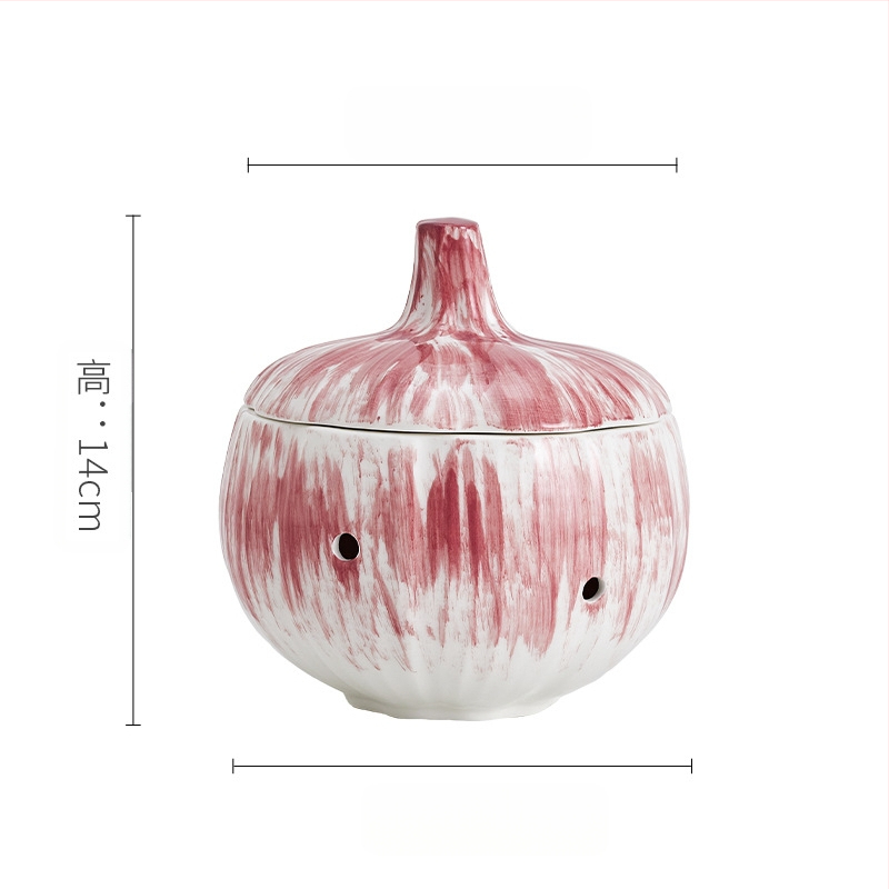 Piiriülene uus õõnes küüslaugupurk majapidamisköögi hoiupurk niiskuskindel ja hallituskindel küüslaugu hoiupurk keraamiline suletud purk