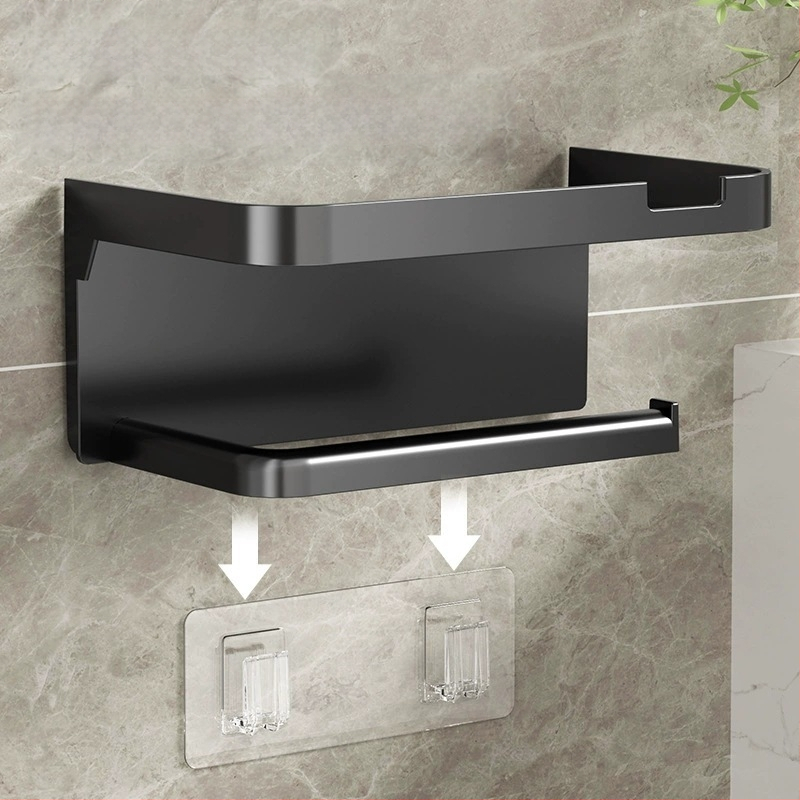 Zsebkendőtartó, falra szerelhető, WC, fürdőszoba, konyhai tárolódoboz, lyukasztásmentes, kétrétegű, hotelszobai papírtekercs-tároló állvány