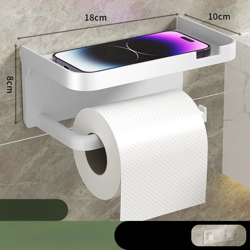 Zsebkendőtartó, falra szerelhető, WC, fürdőszoba, konyhai tárolódoboz, lyukasztásmentes, kétrétegű, hotelszobai papírtekercs-tároló állvány