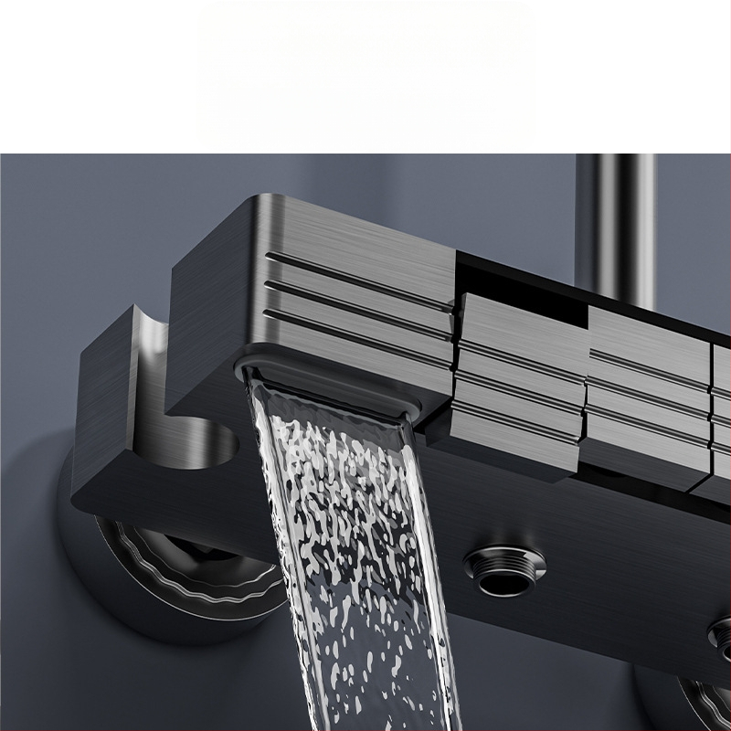 Uus dušipea vannitoa vihmadušikomplekt multifunktsionaalne pihusti nupuga lüliti meeleoluvalgustusega täiskomplekt digitaalse ekraaniga dušipea