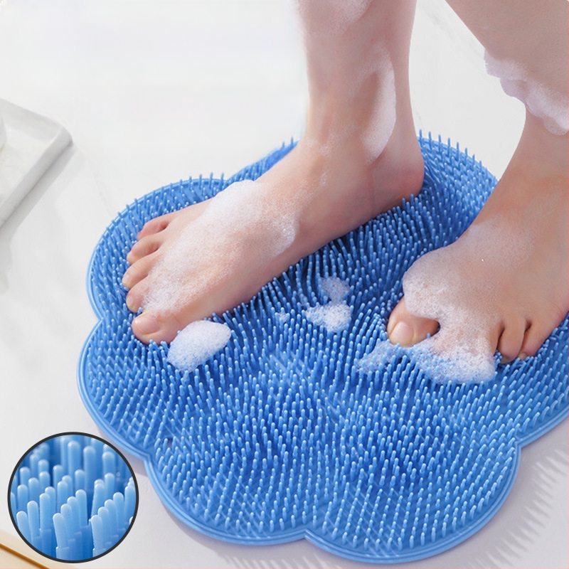 Vonios pėdų šveitimo kilimėlis pėdų plovimui, negyvos odos pašalinimui, didelis tingus nugaros šveitiklis su siurbimo puodelio masažu