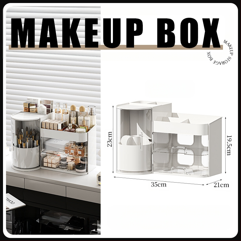 Kosmeetikatoodete hoiukarp, töölaua sahtlitüüpi, kõrgekvaliteediline tolmukindel suure mahutavusega tualettlaud, nahahooldustoodete maskide hoiuriiul