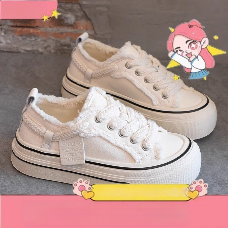 Retro Campus paksu tallaga lõuendikingad naistele 2025. aasta uued hingavad mustad sügiskingad Tide