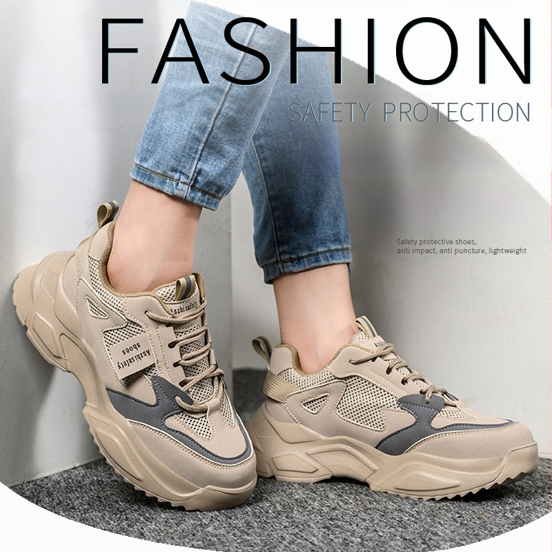 Tarpvalstybinė didmeninė prekyba moteriškais darbo apsaugos batais, lengvi, madingi, gremėzdiški, apsauginiai batai, apsaugantys nuo smūgių, apsaugantys nuo auskarų vėrimo, mažo dydžio, juodi platforminiai