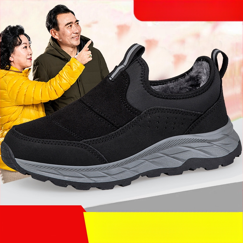 Pantofi sport antiderapanți pentru vârstnici, mărime plus, cu căptușeală din bumbac, pantofi călduroși, antiderapanți, sport, pantofi casual pentru vârstnici