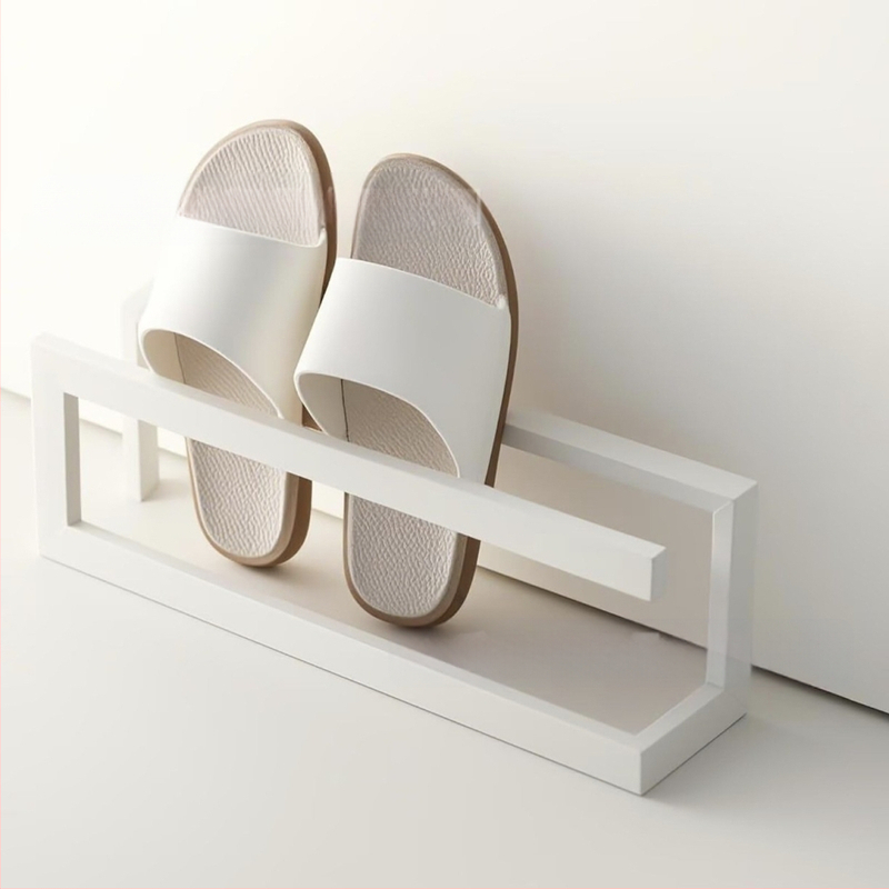 Fürdőszobai papucstartó, WC, egyszerű papucstartó, cipőtartó, fali tároló, falra szerelhető, fürdőszobai akasztó, szögek nélkül