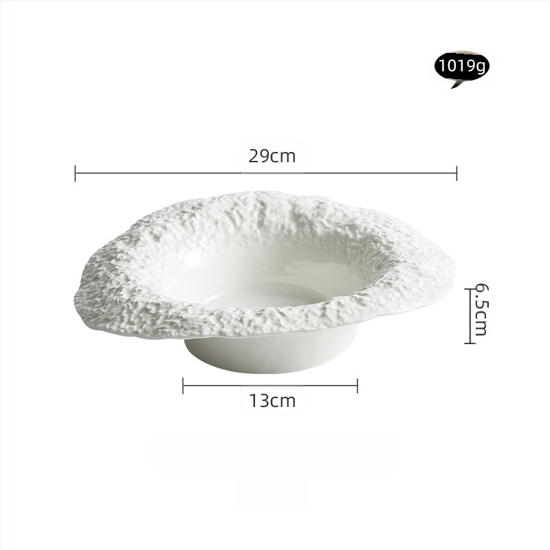 Tehase kivimustriga õlgkübarakaussiga spagetitaldrik, keraamiline salatitaldrik, majapidamissupitaldrik, sügav taldrik, kõrgekvaliteediline klubiõhtusöögitaldrik